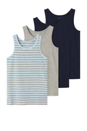 hemd - set van 4 turquoise/grijs/donkerblauw