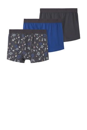 boxershort Iron Space - donkergrijs/blauw (set van 3)