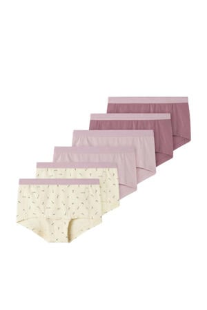 hipster - ecru/lila/paars (set van 6)