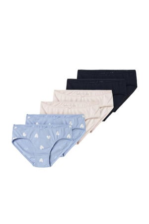 slips - zachtblauw/donkerblauw/roze (set van 6)