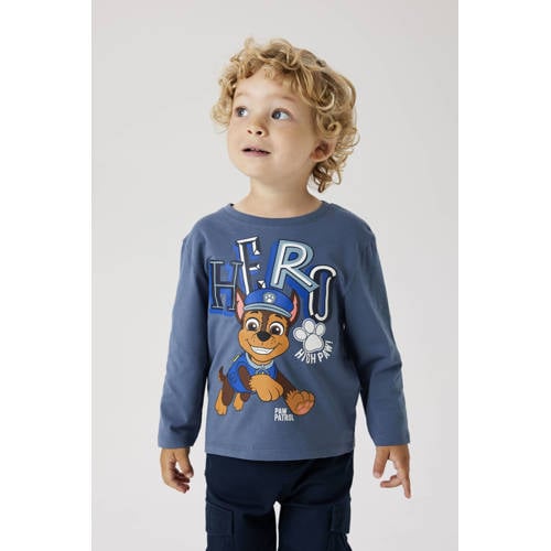 NAME IT MINI Paw Patrol longsleeve blauw Jongens Stretchkatoen Ronde hals - maat 104 afbeelding