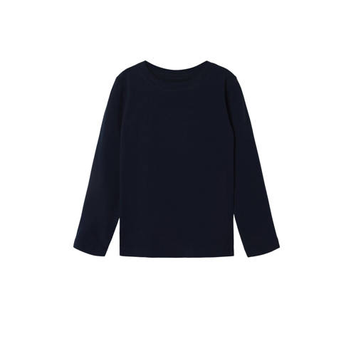 NAME IT MINI longsleeve donkerblauw Meisjes Stretchkatoen Ronde hals Effen - maat 80 afbeelding