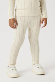 thumbnail: Ecru meisjes NAME IT MINI legging van katoen met elastische tailleband en effen