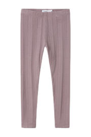 thumbnail: Paarse meisjes NAME IT MINI legging van katoen met regular fit, elastische tailleband en effen