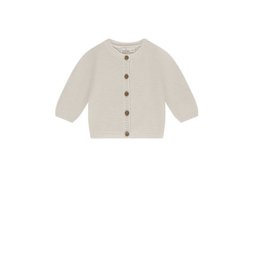 A Tiny Story vest ecru grof gebreid Jongens/Meisjes Katoen Ronde hals Effen