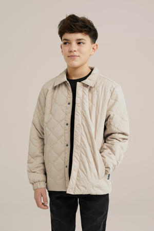 gewatteerde jas beige
