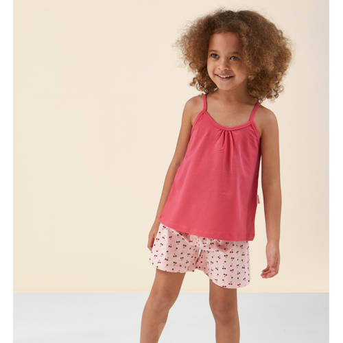 Little Label shortama roze Meisjes Stretchkatoen Ronde hals All over print