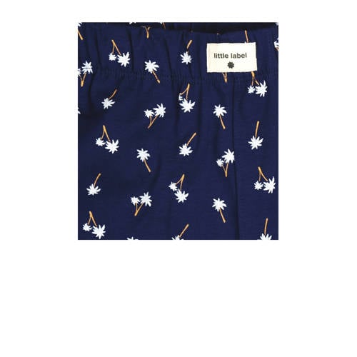 Little Label shortama blauw Jongens Stretchkatoen Ronde hals All over print