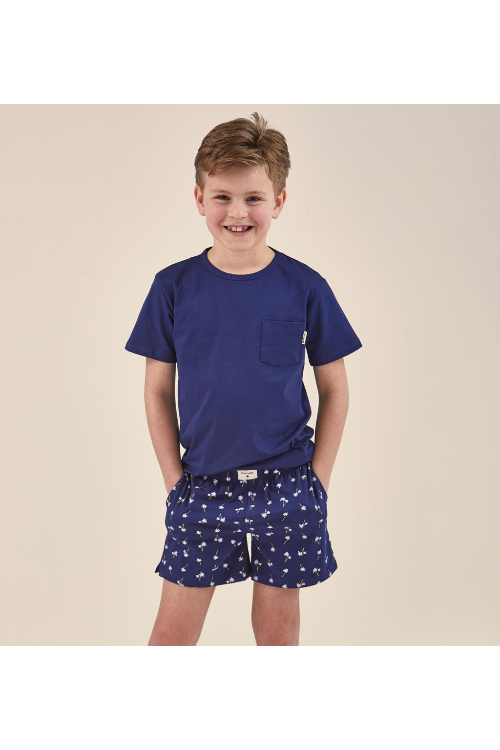 Little Label   shortama blauw