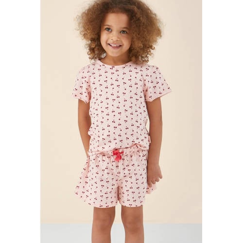 Little Label shortama roze Meisjes Stretchkatoen Ronde hals All over print