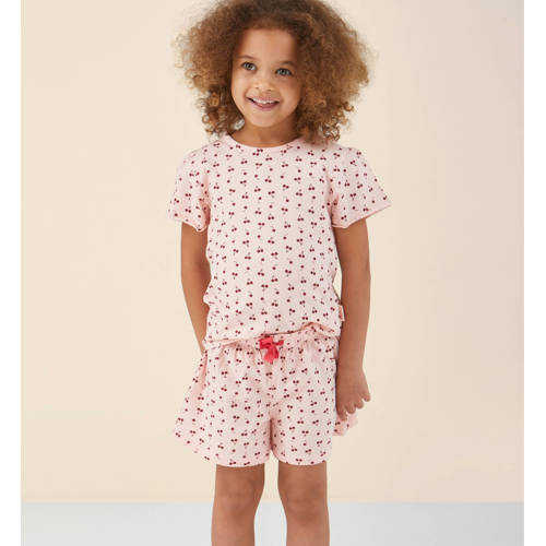 Little Label shortama roze Meisjes Stretchkatoen Ronde hals All over print - maat 170/176 afbeelding