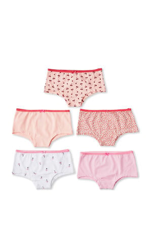 hipster - roze/wit (set van 5)