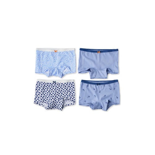 Little Label hipster - set van 4 blauw Slip Meisjes Stretchkatoen All over print - maat 146/152 afbeelding