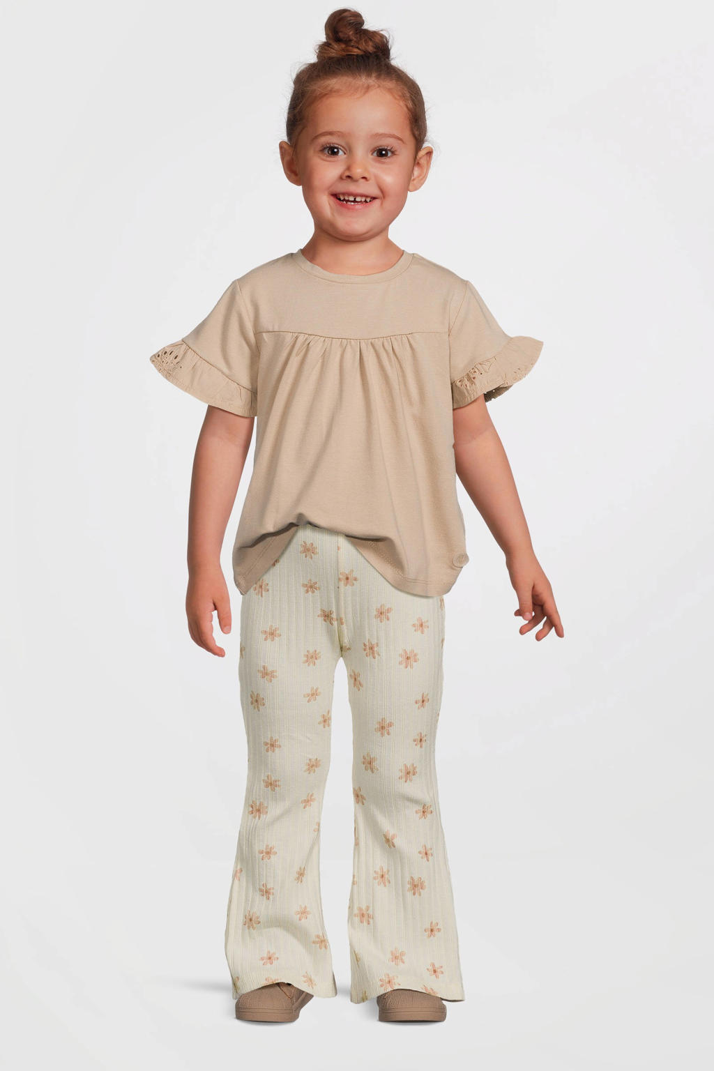 Dirkje flared broek ecru