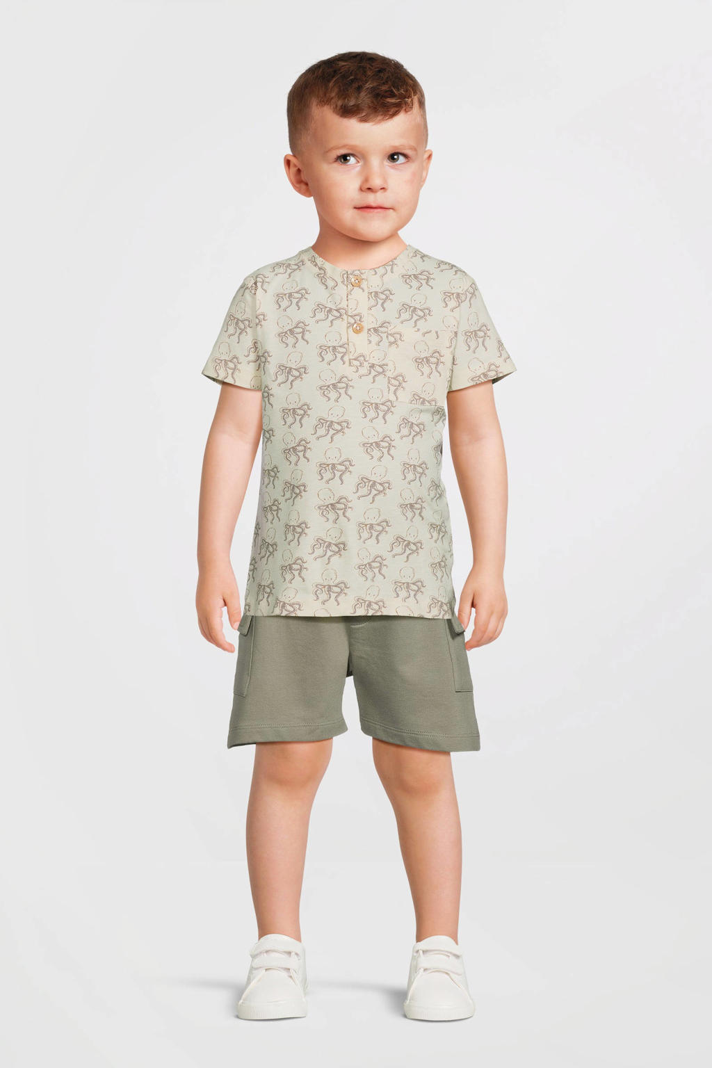 Dirkje sweatshort grijsgroen