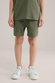 thumbnail: WE Fashion slim sweatshort donkergroen