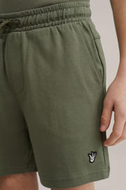 thumbnail: WE Fashion slim sweatshort donkergroen