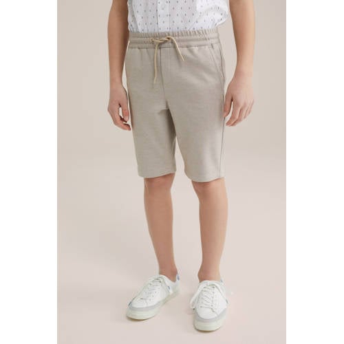 WE Fashion casual short beige Korte broek Jongens Polyester Effen