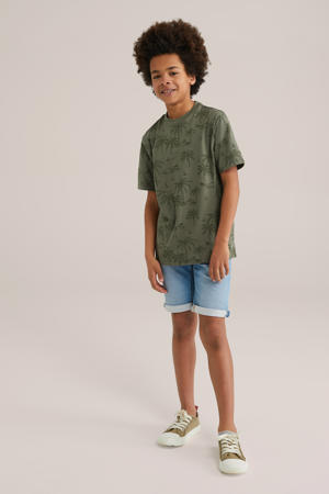slim denim short medium blue denim