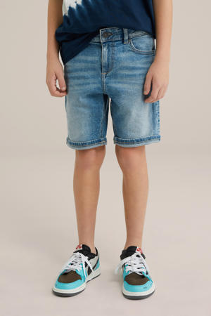 denim short medium blue denim