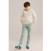 WE Fashion slim chino lichtgroen