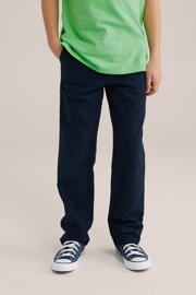thumbnail: WE Fashion Blue Ridge straight casual broek donkerblauw