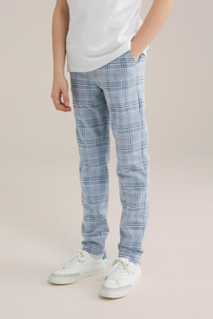 slim pantalon lichtblauw