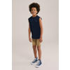 WE Fashion Blue Ridge regular fit denim short lichtbruin
