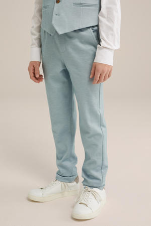 slim casual broek lichtgroen