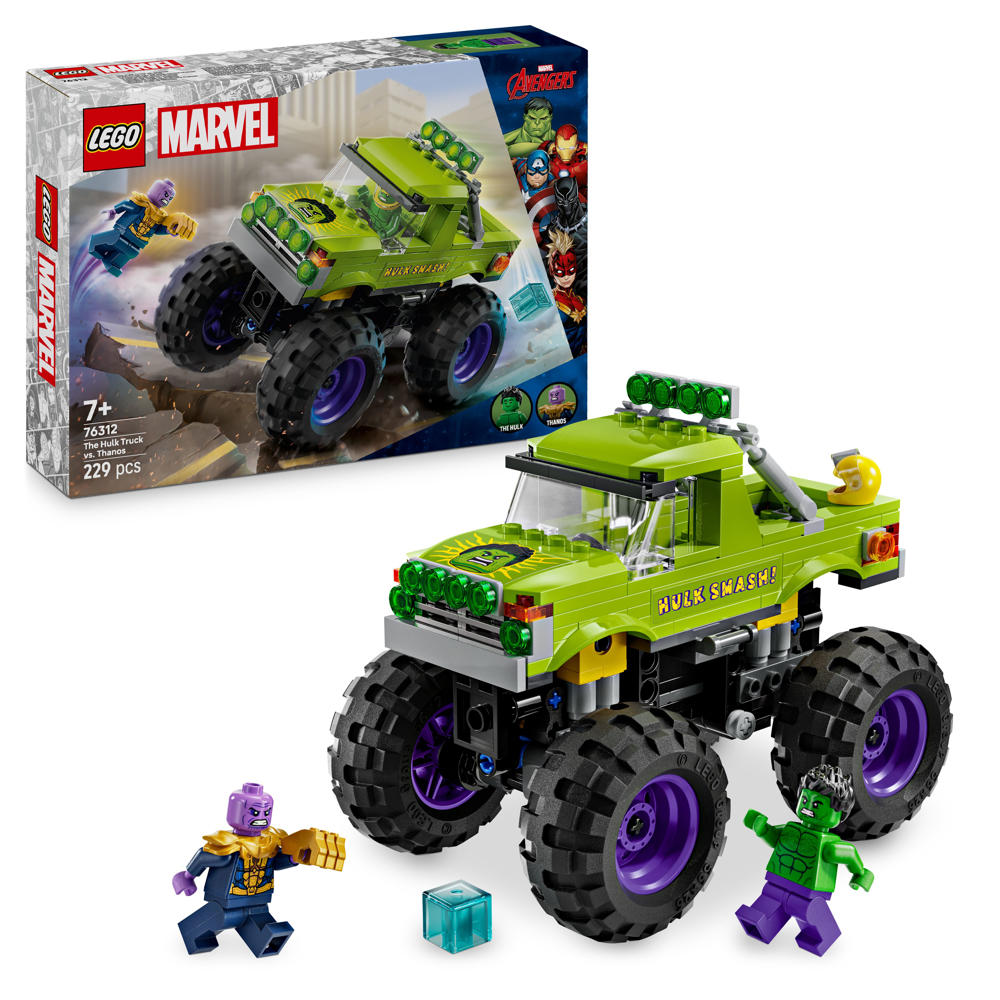 LEGO Marvel De Hulk Truck vs. Thanos Bouwbaar Superhelden Speelgoed 76312