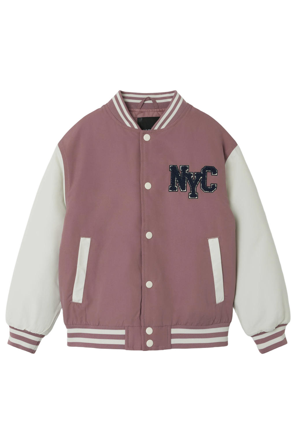 NAME IT KIDS bomberjack mauve/wit