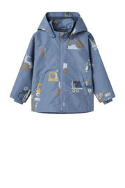 thumbnail: Blauwe jongens NAME IT MINI jack van polyester met lange mouwen, capuchon en geweven detail