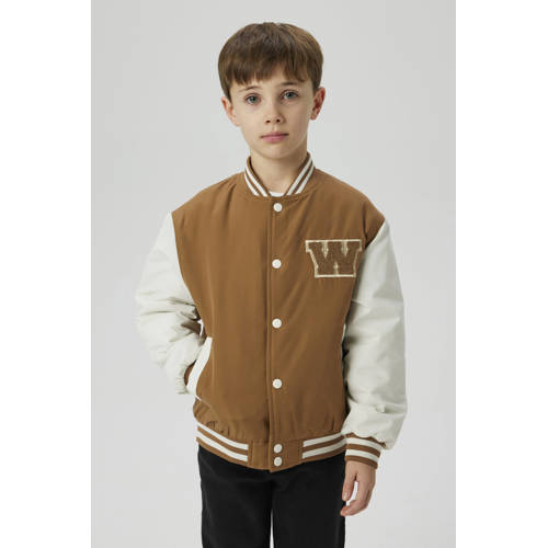NAME IT KIDS bomberjack bruin Jas Jongens Polyester Ronde hals Effen