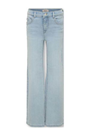 wide leg jeans light blue denim