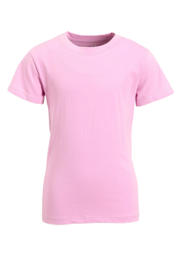 thumbnail: Lavendelkleurige meisjes anytime basic T-shirt van katoen met effen, korte mouwen en ronde hals