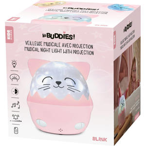 Poesje nachtlamp met projector en muziek
