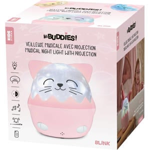Poesje nachtlamp met projector en muziek