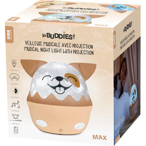 Hondje nachtlamp met projector en muziek