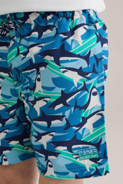 thumbnail: WE Fashion zwemshort donkerblauw/blauw