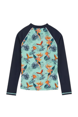 UV T-shirt donkerblauw/lichtblauw/oranje