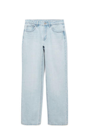 straight regular waist light blue denim