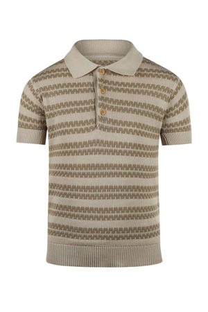 polo bruin gebreid