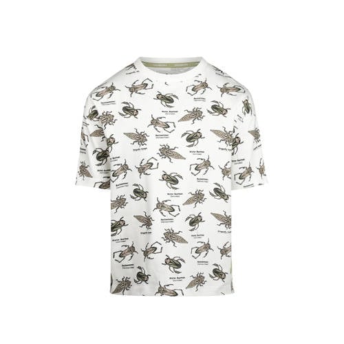 Koko Noko T-shirt wit Jongens Stretchkatoen Ronde hals All over print