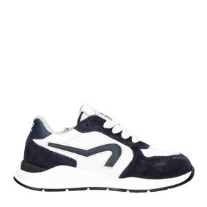   leren sneakers blauw