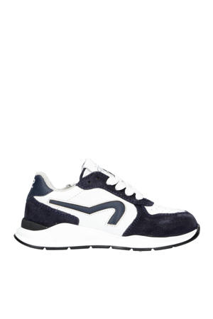   leren sneakers blauw