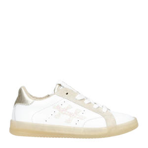   leren sneakers wit