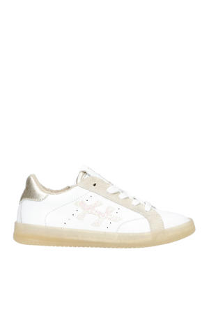   leren sneakers wit