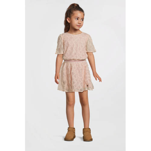 Like Flo korte jurk lichtroze Meisjes Polyester Ronde hals Effen - maat 128 afbeelding