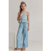Like Flo straight casual broek lichtblauw