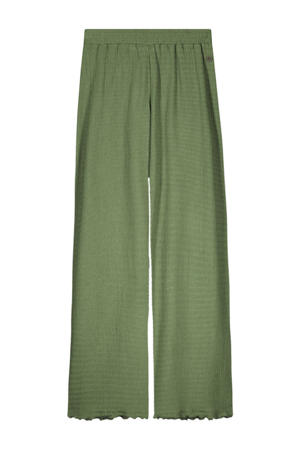 wide leg casual broek groen